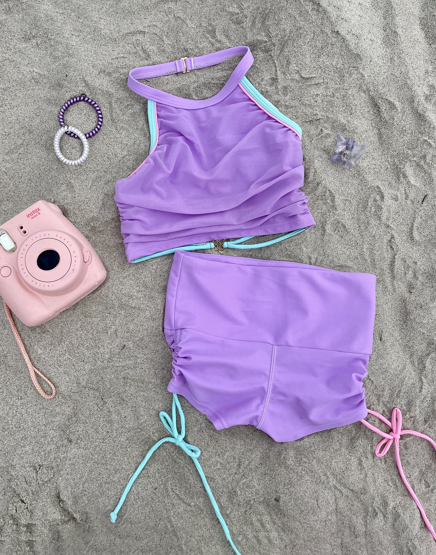 Leigha Active Short in Lavender - Product View